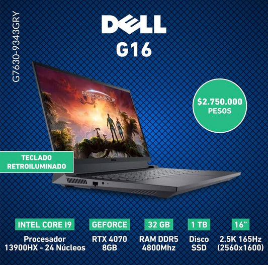 NOTEBOOK DELL G16 G7630-9343GRY