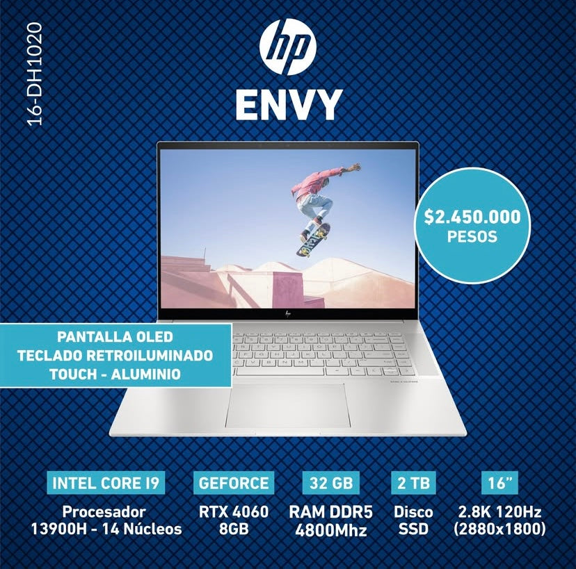 NUEVA NOTEBOOK HP ENVY 16-DH1020